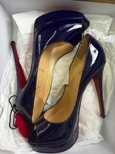 Christian Louboutin Patent Leather Heels. Peep Toe, size 7. Boxed. 