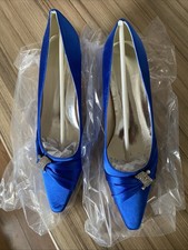 Royal Blue Satin Shoes  Size
