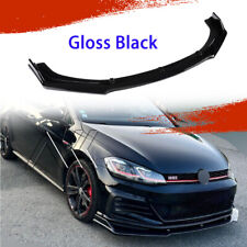 For VW Golf MK7 MK7.5 GTI GTD Front Splitter Spoiler Lip Body Kit 2013-20 Black