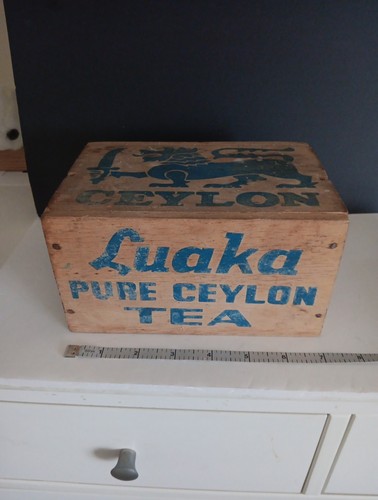 Vintage wooden ceylon - vintage, tea
