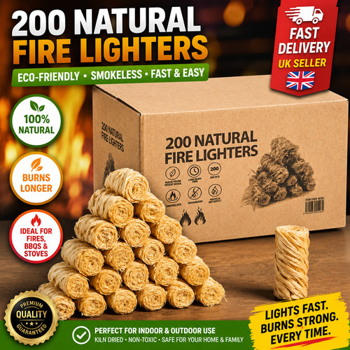 200 natural fire lighters wood - 200,