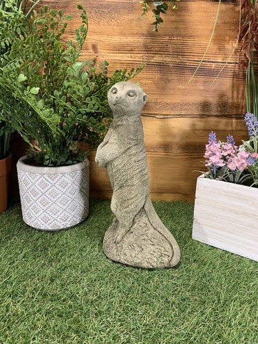 Stone garden standing meerkat - stone,