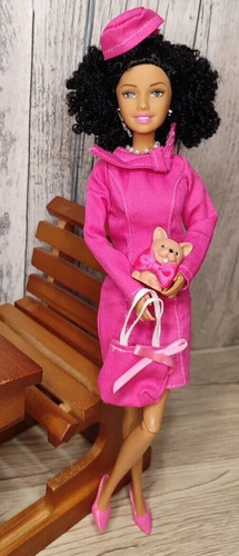 Black fashion doll elegant - black, –