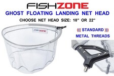 FISHZONE GHOST FLOATING LANDING NET HEAD FOR SALMON TROUT BARBEL CARP FISHING