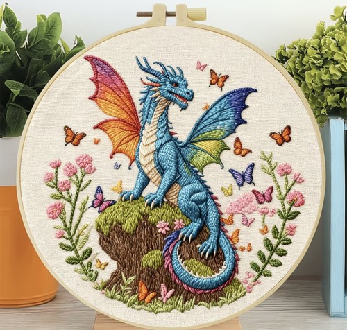 Embroidery kit the - embroidery, butterfly