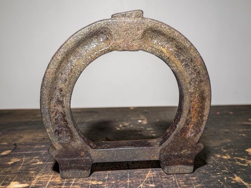 Antique cast iron bed rail - iron,