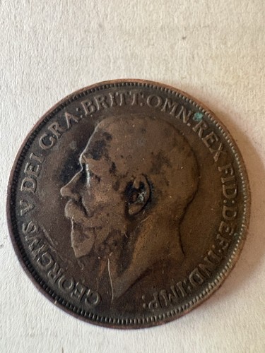 1912 george one penny coin - george, v