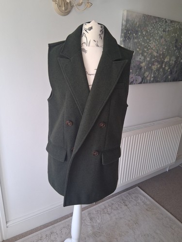 Zara forest green gilet - zara,