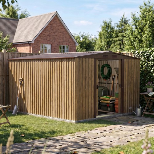 Lean outdoor garden shed - lean,