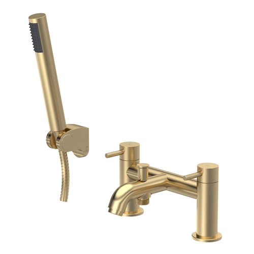 Nuie brushed brass shower - brushed,