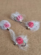 4 Red Egg Wet -Trout Flies Size 10
