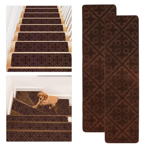 Durable coffee stair treads - coffee,