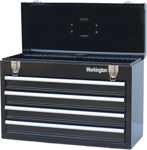 Portable metal tool chest with - tool,