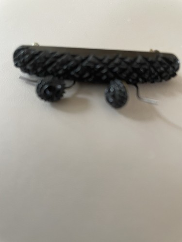 Antique carved mourning - , brooch