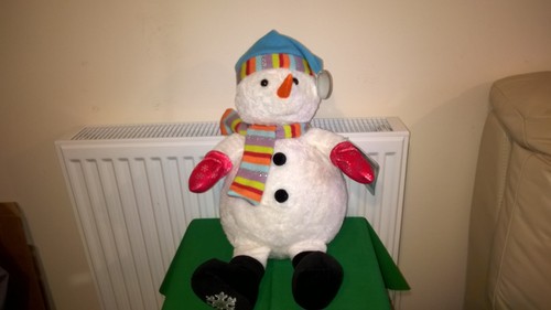 Snowman soft toy - toy, tesco