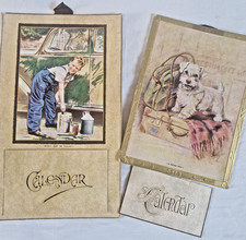 2 X Vintage Card Calendars