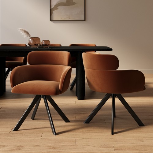 Set burnt orange curved - burnt,