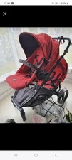 britax b dual pushchair and extras in red