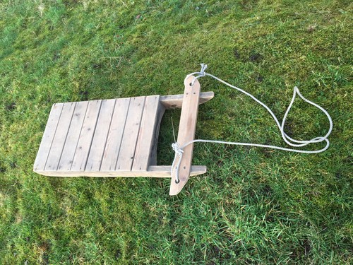 Vintage wooden sleigh - vintage,