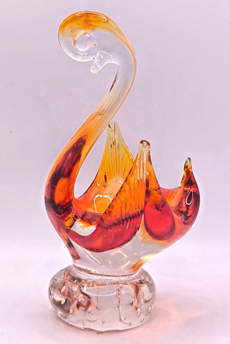 Vintage murano style amberina - style,