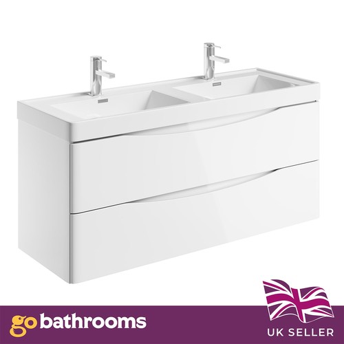 1200mm white gloss wall - white,