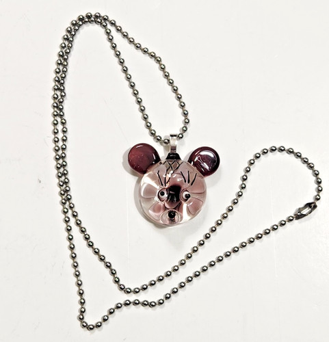 Purple art glass pendant - purple,