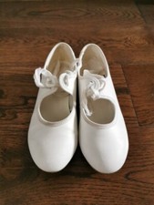 STARLITE Dance White Tap Dance Shoes (UK Size 1)