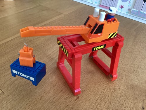 Tomy train crane - tomy, and