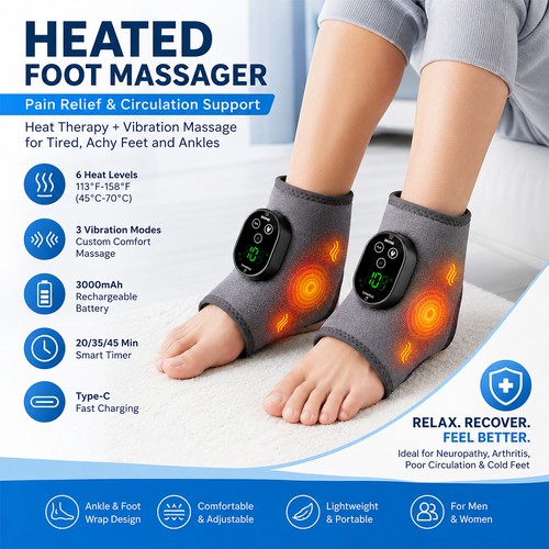 Electric foot ankle - ankle, massager