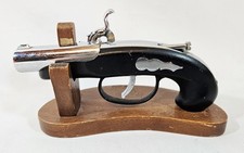 Vintage Flintlock Table Lighter Ornament With Stand, Collectable