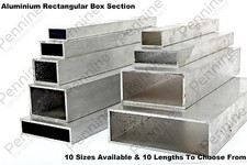 Aluminium RECTANGULAR Box Section 10 Sizes Available & 10 Lengths To Chose From