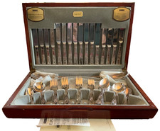 Viners Canteen Cutlery King Royal 58-Piece Silver Plated Serves 8 Boxed Fabulous