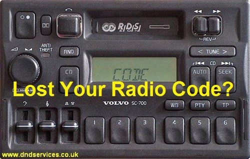 Volvo radio code - radio, unlock