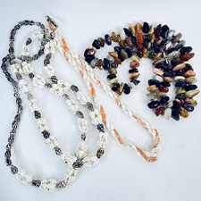 3 Vintage Necklaces Costume