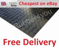 Best Black ROUND STUDDED Penny Cattle crush Rubber Flooring Matting 1.2m x 3mm