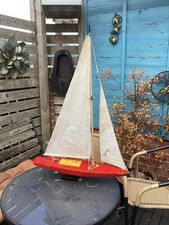 Vintage Star Class Pond Yacht 32” Tall 21” Hull. Needs Some Work / Great Display