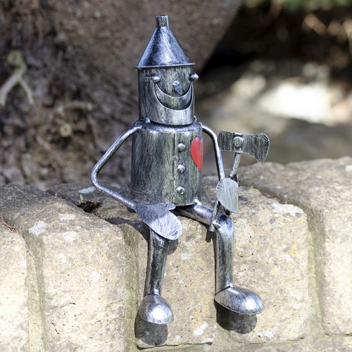 Sitting tin man garden - tin,