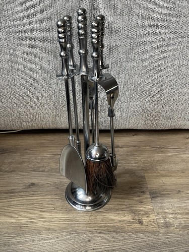 Vintage brass fire - fire, companion