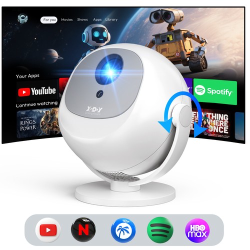 Xgody smart mini - 4k, projector