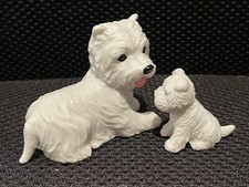 Vintage Westie Dog puppy/animal in my pocket with mum dog toy Dogs MEG 2000