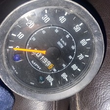 Reliant Rialto Robin fox kitten  Speedo Speedometer Smiths 199.6 miles 100 mph 