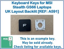 Keyboard Replacement Keys for MSI Stealth GS66 Laptops UK Layout Backlit