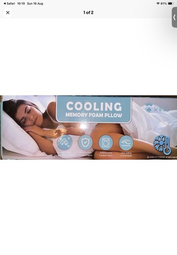 King cotton cooling pillow - cotton,