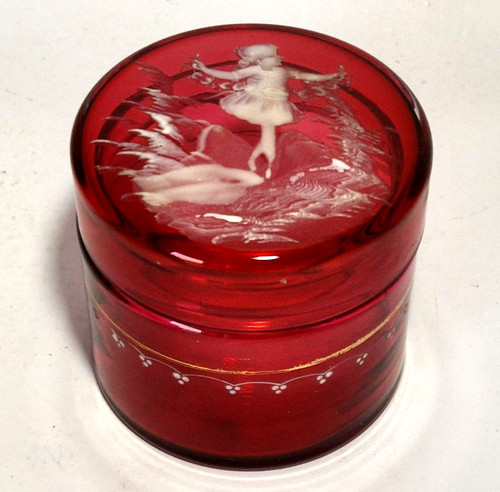 Victorian mary gregory enamel - victorian,