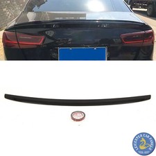 Audi A6 C7 Saloon Rear Trunk Boot Lip Spoiler S3 Style Gloss Black 2011-2018
