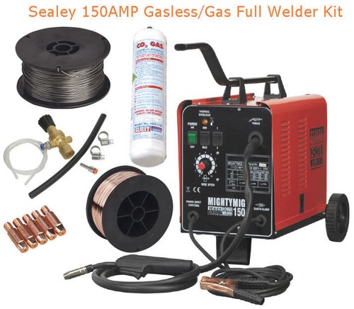 Sealey 150amp gas gasless mig - 150amp,