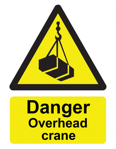 Danger caution overhead crane - caution,