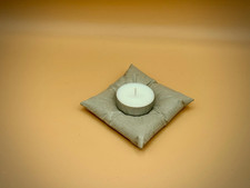 Handmade Concrete Cushion Shaped Tea Light Holder Stand