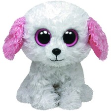 TY Beanie Boo Boos Animal Plush Kids Soft Toy DIVA THE DOG 6" SOLID EYES VGC