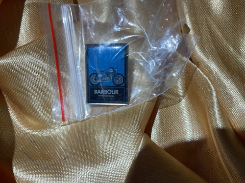 Barbour blue lapel - lapel, badge